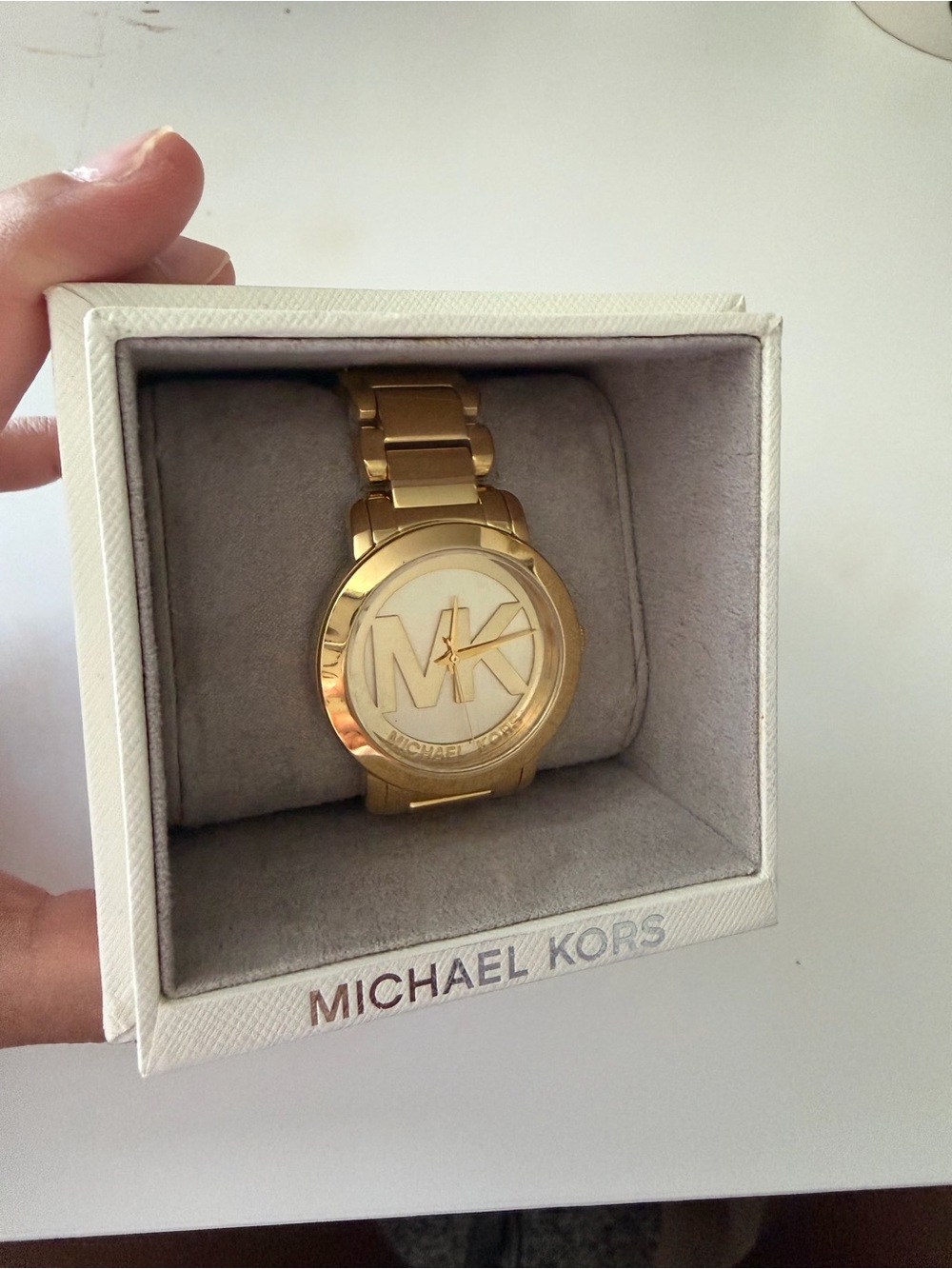 Michael Kors Gold MK Logo Bracelet Watch